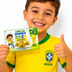 Cartão Lembrancinha Copa 2026 - Copa do Mundo