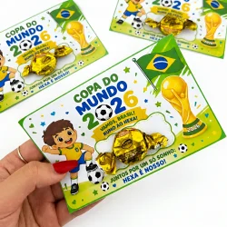 Cartão Lembrancinha Copa 2026 - Copa do Mundo