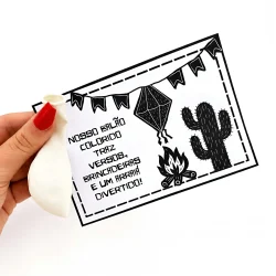 Cartão Lembrancinha Junino Cordel - Estilo Cordel