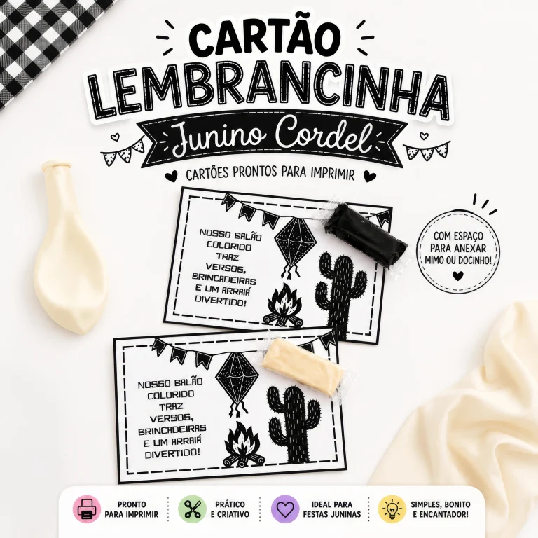 Cartão Lembrancinha Junino Cordel — foto 1
