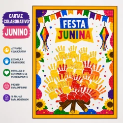 Cartaz Colaborativo Junino - Festa Junina