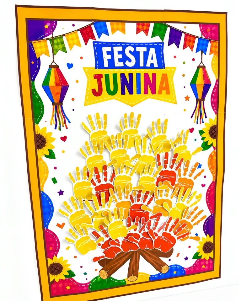 Cartaz Colaborativo Junino com Mãozinhas — foto 2
