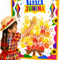 Cartaz Colaborativo Junino - Festa Junina