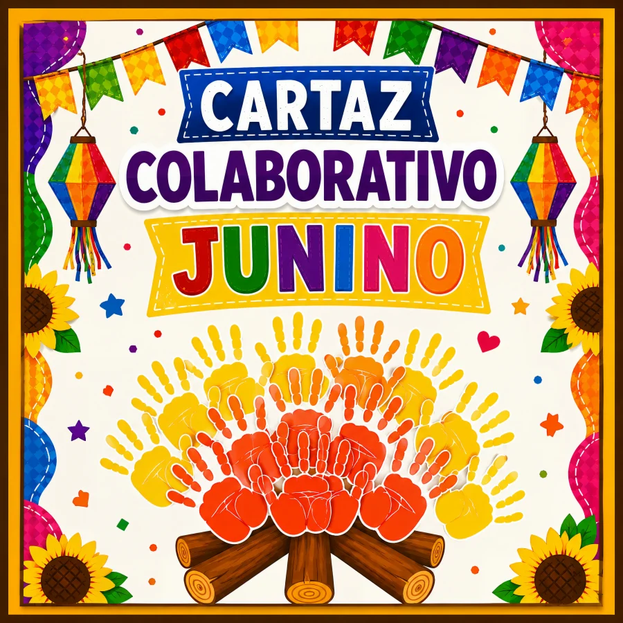 Cartaz Colaborativo Junino - Festa Junina