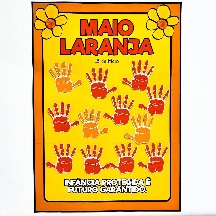 Cartaz Colaborativo Maio Laranja - Educação Especial