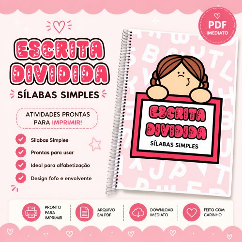 Escrita Dividida - Sílabas Simples - Alfabetização