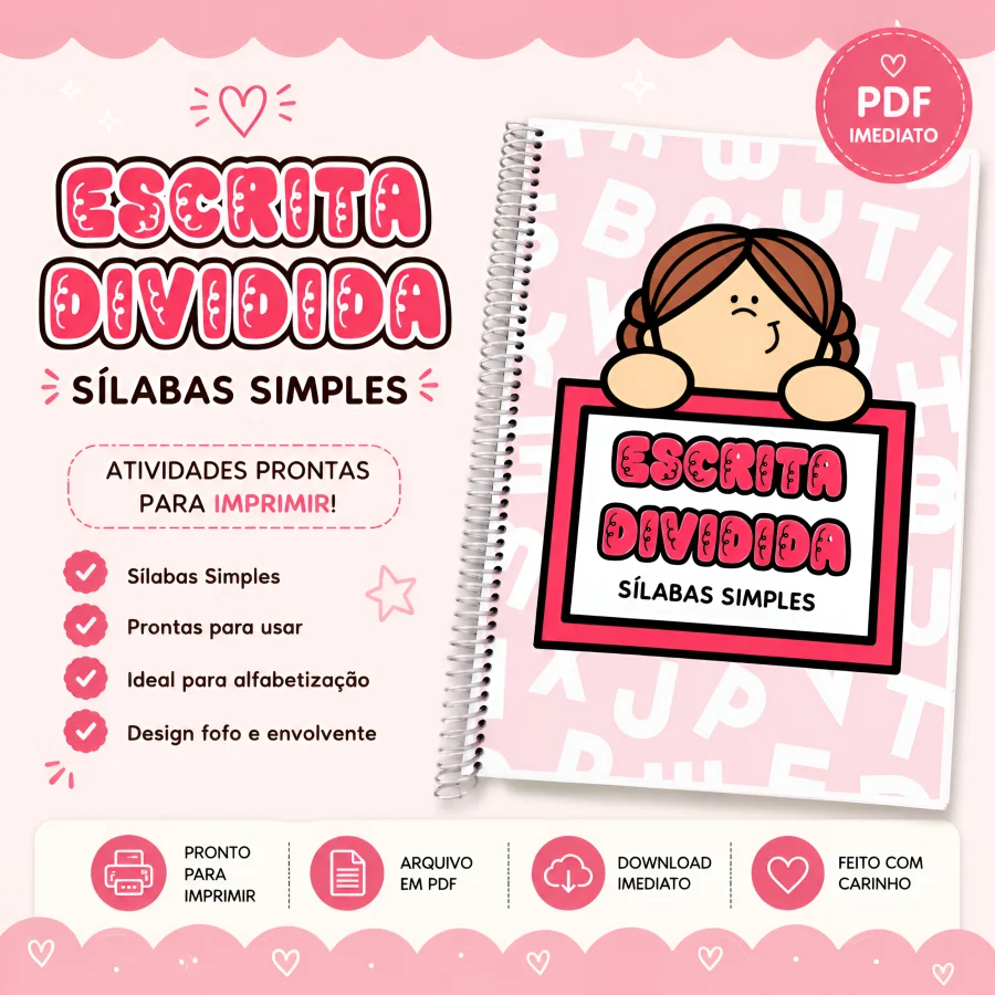 Escrita Dividida - Sílabas Simples - Alfabetização