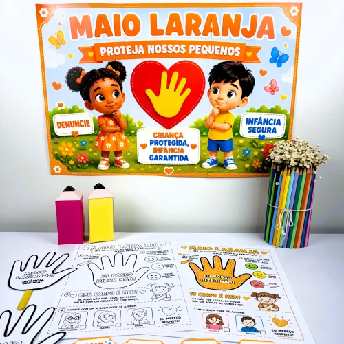 KIT Maio Laranja - Proteja Nossos Pequenos - Maio Laranja