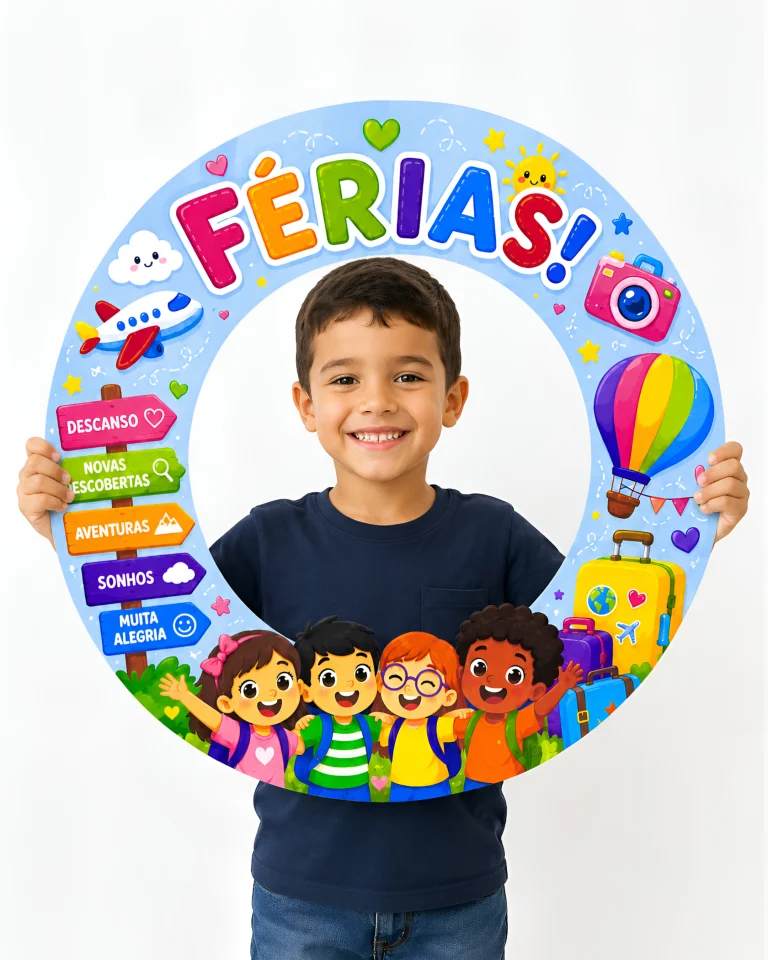 Moldura para Bambolê Foto de Férias — foto 4