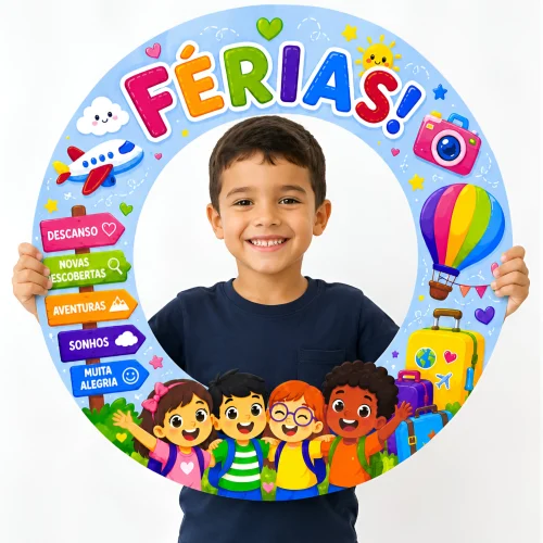 Moldura para Bambolê - Foto de Férias - Férias