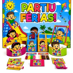 Kit Painel e Lembrancinhas - Partiu Férias - Férias