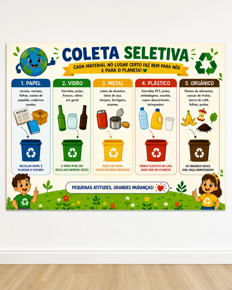 Painel Coleta Seletiva Pequenas Atitudes Grandes Mudanças — foto 3