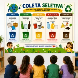 Painel Coleta Seletiva - Pequenas Atitudes, Grandes Mudanças - Dia do Meio Ambiente