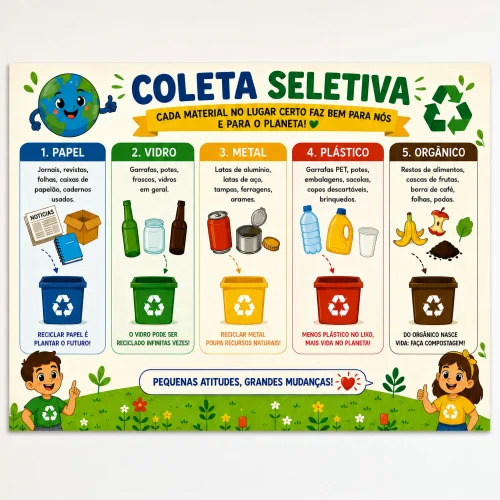 Painel Coleta Seletiva - Pequenas Atitudes, Grandes Mudanças - Dia do Meio Ambiente