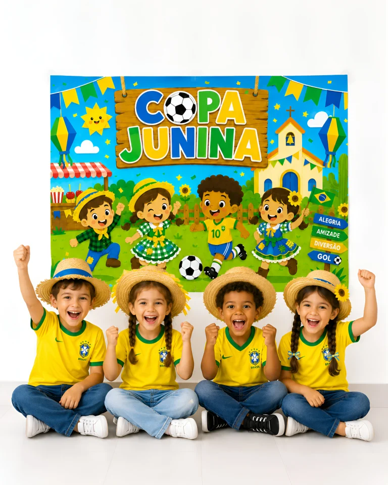 Painel Copa Junina com 16 Folhas — foto 4