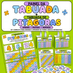 Painel da Tabuada + Tabuada de Pitágoras - Matemática