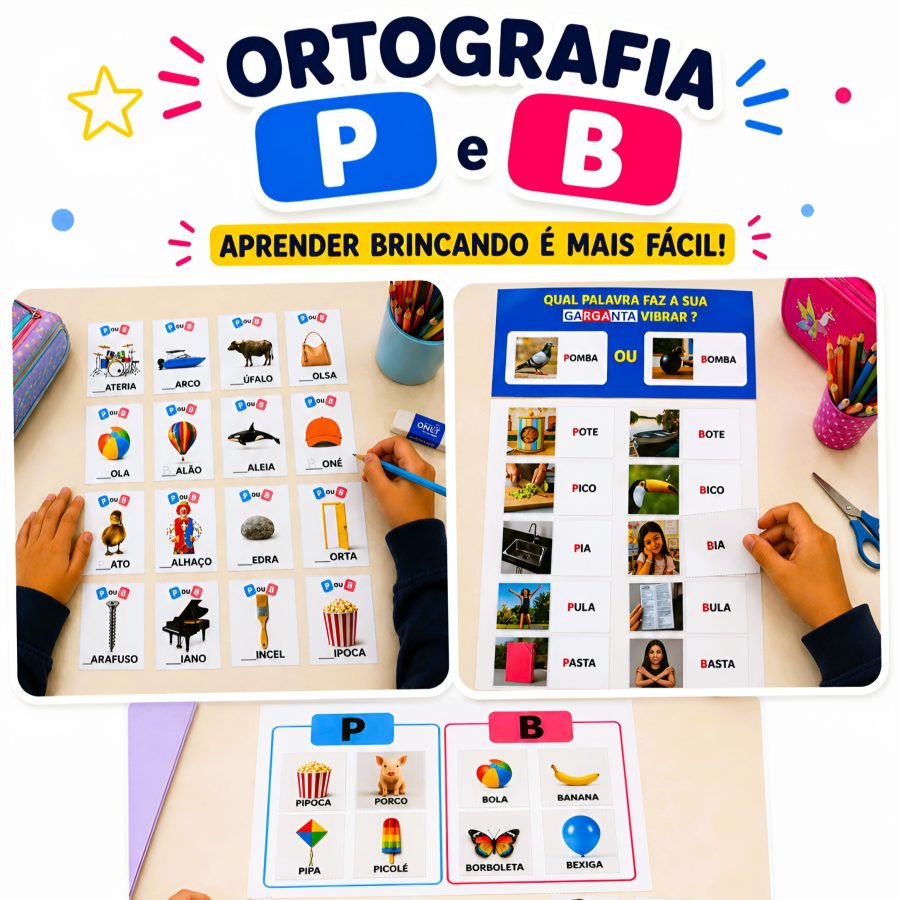 Trabalhando Ortografia P e B - Alfabetização