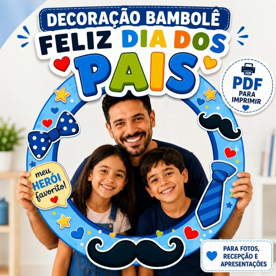 Decoração Bambolê - Feliz Dia dos Pais - Dia dos Pais