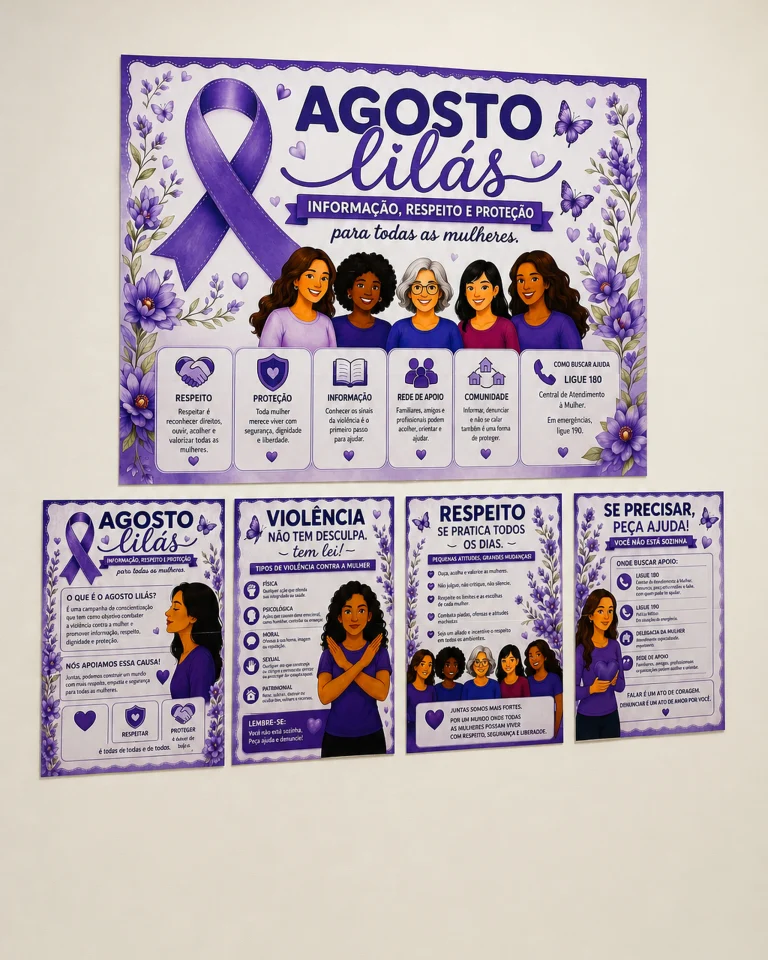 Kit de Conscientização Agosto Lilás — foto 6