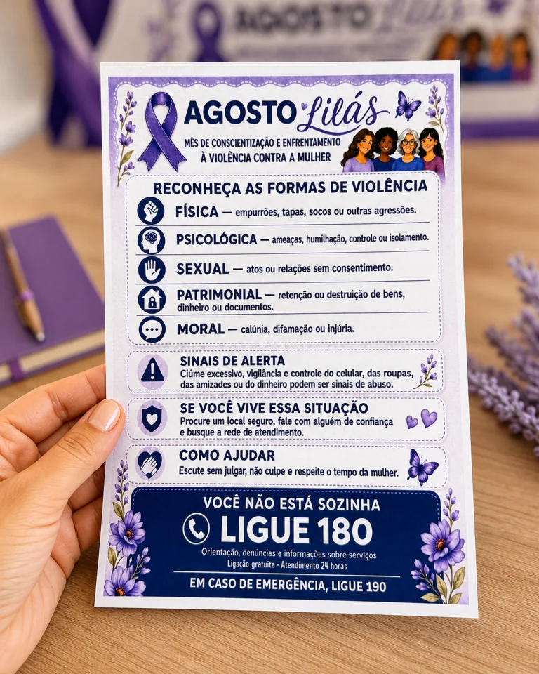 Kit de Conscientização Agosto Lilás — foto 4