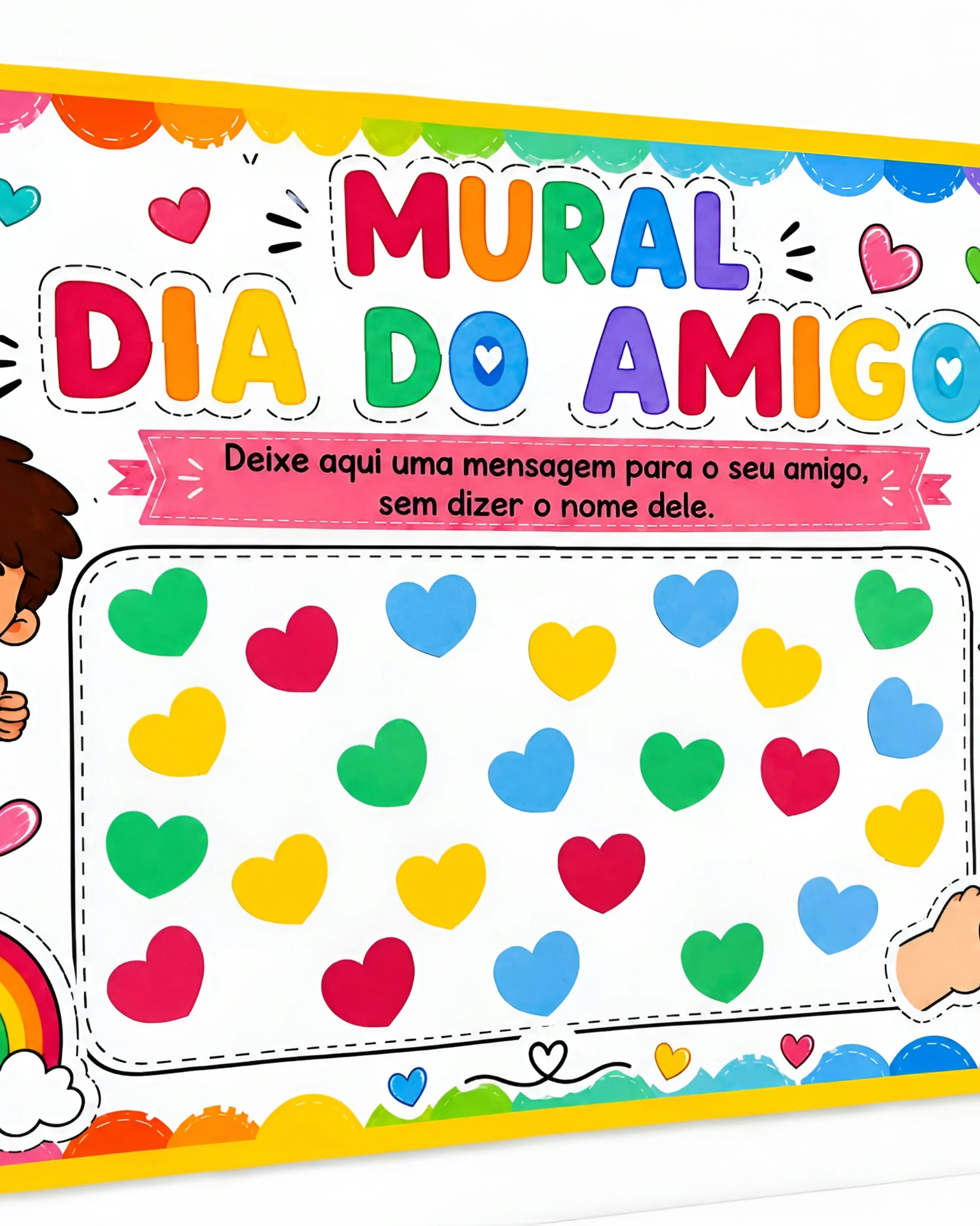Mural Dia do Amigo para Imprimir e Montar na Sala