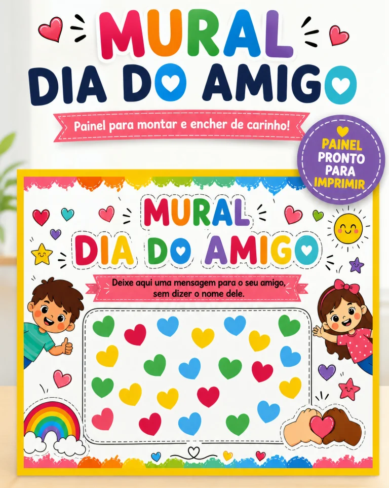 Mural Dia do Amigo com Corações — foto 5