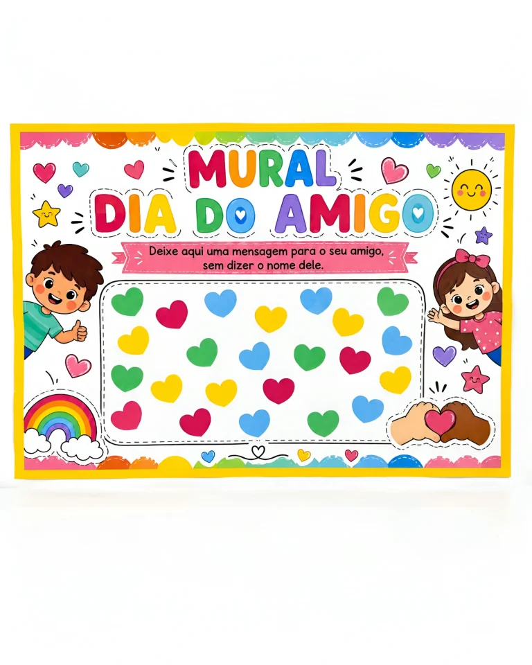 Mural Dia do Amigo com Corações — foto 3