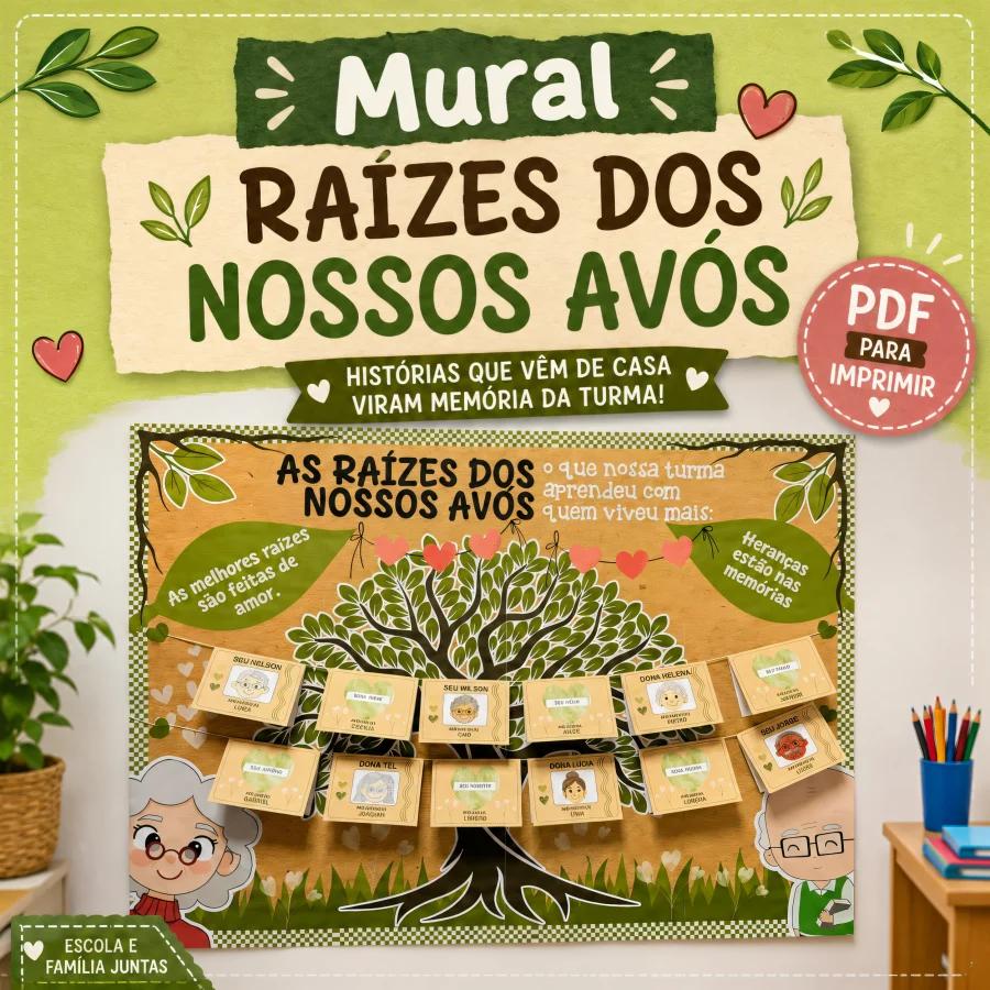 Mural Raízes dos nossos Avós - Dia dos Avós