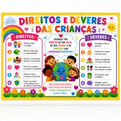 Painel Direitos e Deveres das Crianças - Cidadania e Valores