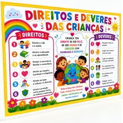 Painel Direitos e Deveres das Crianças - Cidadania e Valores