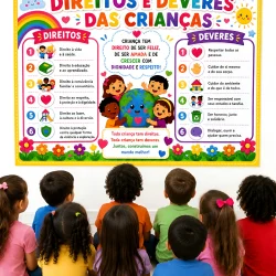 Painel Direitos e Deveres das Crianças - Cidadania e Valores