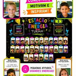 Pôster Volta às Aulas - Estação de Energia da Turma - Volta às Aulas