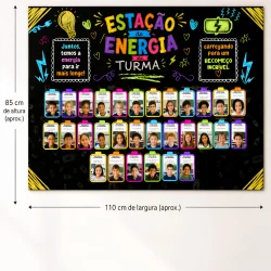 Pôster Volta às Aulas - Estação de Energia da Turma - Volta às Aulas