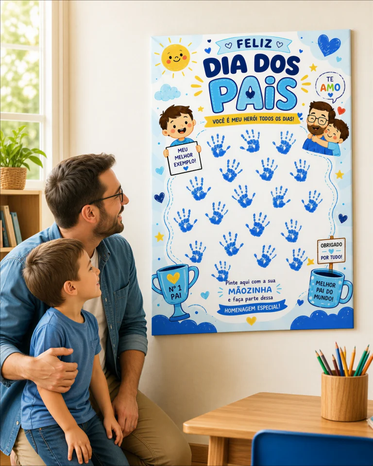 Cartaz Colaborativo Dia dos Pais - Meu Herói — foto 4
