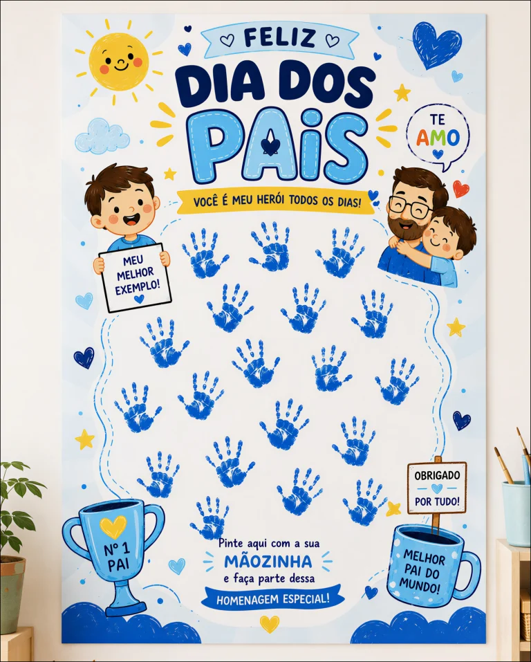 Cartaz Colaborativo Dia dos Pais - Meu Herói — foto 8