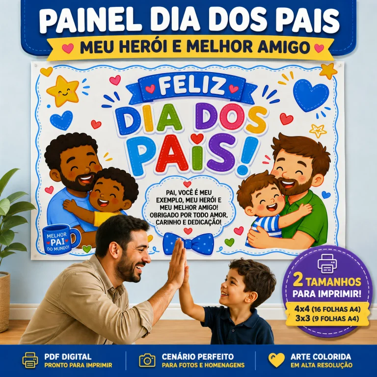 Painel Dia dos Pais Meu Herói e Melhor Amigo — foto 1