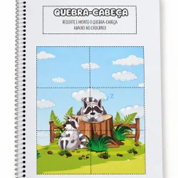 Quebra-cabeça de animais com cachorros para atividades educativas.