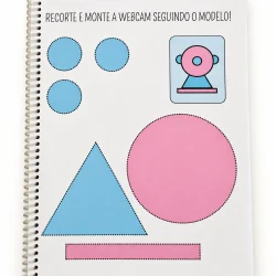 Atividades de recorte e montagem com formas geome9tricas para alfabetiza7e3o.