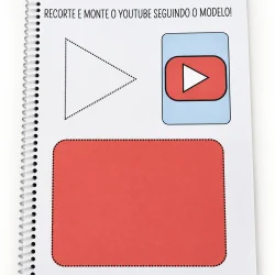 Atividade de recorte e montagem do YouTube para crianças.